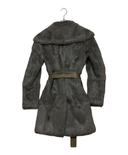 DOLCE & GABBANA（ドルチェ＆ガッバーナ）DOLCE & GABBANA (ドルチェ＆ガッバーナ) ラビットファーコート グレー サイズ:SIZE 38の古着・服飾アイテム