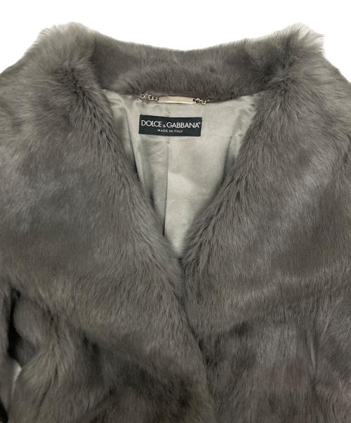 DOLCE & GABBANA（ドルチェ＆ガッバーナ）DOLCE & GABBANA (ドルチェ＆ガッバーナ) ラビットファーコート グレー サイズ:SIZE 38の古着・服飾アイテム