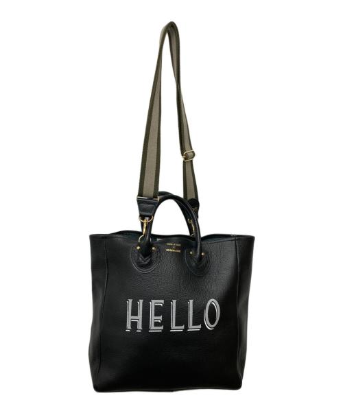 YOUNG & OLSEN The DRYGOODS STORE（ヤングアンドオルセン ザ ドライグッズストア）YOUNG & OLSEN The DRYGOODS STORE (ヤングアンドオルセン ザ ドライグッズストア) FRAMeWORK (フレームワーク) 別注HELLOバッグ ブラックの古着・服飾アイテム