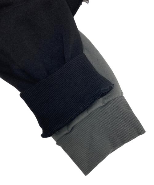 MM6 Maison Margiela（エムエムシックスメゾンマルジェラ）MM6 Maison Margiela (エムエムシックスメゾンマルジェラ) Numeric Print レイヤード スウェットシャツ グレー×ブラック サイズ:SIZE XXLの古着・服飾アイテム