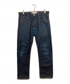 MARNIマルニ）の古着「ウォッシュドワイドデニムパンツ」｜インディゴ