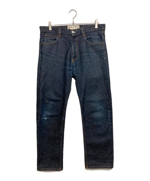 MARNI（マルニ）MARNI (マルニ) ウォッシュドワイドデニムパンツ インディゴ サイズ:SIZE 31の古着・服飾アイテム