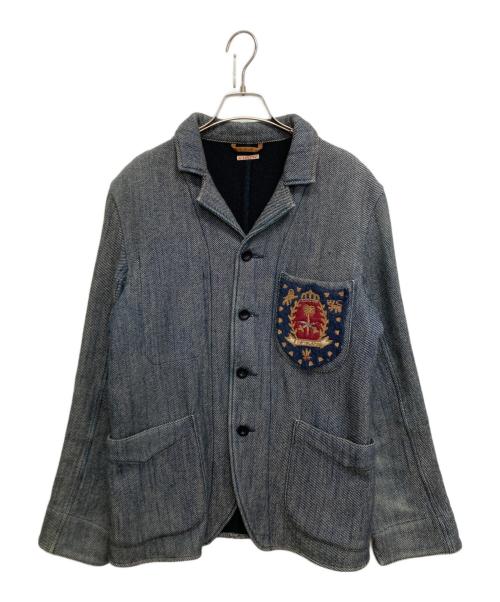 KAPITAL（キャピタル）KAPITAL (キャピタル) ウールヘリンボーンワッペンテーラード ネイビー サイズ:SIZE 2の古着・服飾アイテム