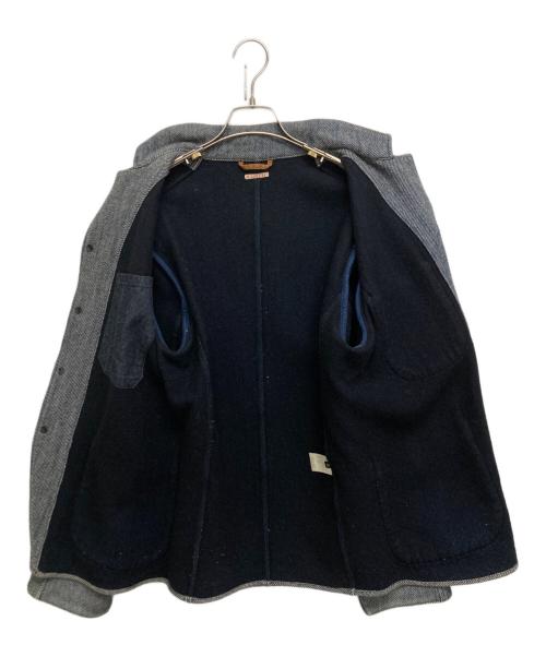 KAPITAL（キャピタル）KAPITAL (キャピタル) ウールヘリンボーンワッペンテーラード ネイビー サイズ:SIZE 2の古着・服飾アイテム