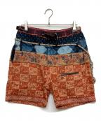 KAPITALキャピタル）の古着「ECO BAKA CRAZY ROPE CARABINER SHORTS」｜ブルー×レッド