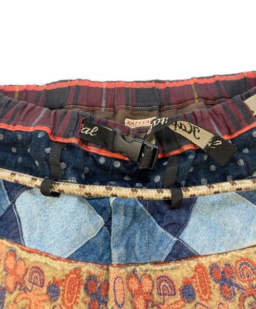 KAPITAL（キャピタル）KAPITAL (キャピタル) ECO BAKA CRAZY ROPE CARABINER SHORTS ブルー×レッド サイズ:SIZE3の古着・服飾アイテム