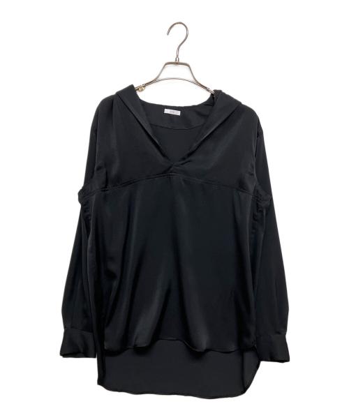 ZOE（ゾーイ）ZOE (ゾーイ) sailor collar shirt/サテンセーラーカラーシャツ ブラック サイズ:SIZE Mの古着・服飾アイテム
