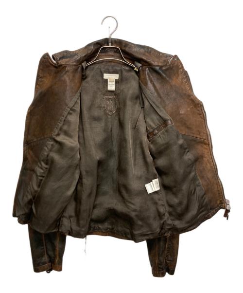 DIESEL（ディーゼル）DIESEL (ディーゼル) ダブルライダースジャケット ブラウン サイズ:SIZE Sの古着・服飾アイテム