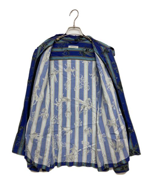 MATSUFUJI（マツフジ）MATSUFUJI (マツフジ) RARE THINGS PRINT JACKET ブルー サイズ:SIZE 3の古着・服飾アイテム