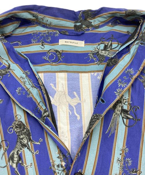 MATSUFUJI（マツフジ）MATSUFUJI (マツフジ) RARE THINGS PRINT JACKET ブルー サイズ:SIZE 3の古着・服飾アイテム
