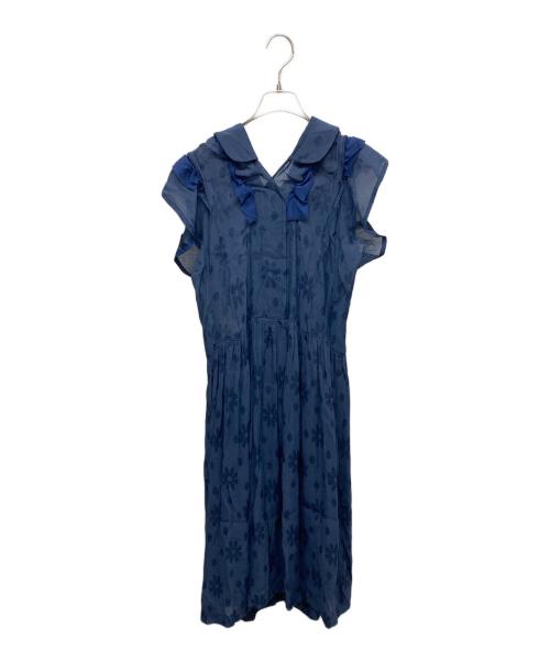 tricot COMME des GARCONS（トリココムデギャルソン）tricot COMME des GARCONS (トリココムデギャルソン) 花柄ワンピース ブルー サイズ:SIZE Sの古着・服飾アイテム