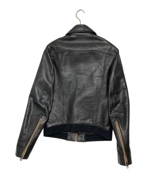 Acne studios（アクネ ストゥディオス）Acne studios (アクネ ストゥディオス) カーフレザージャケット ブラック サイズ:46の古着・服飾アイテム