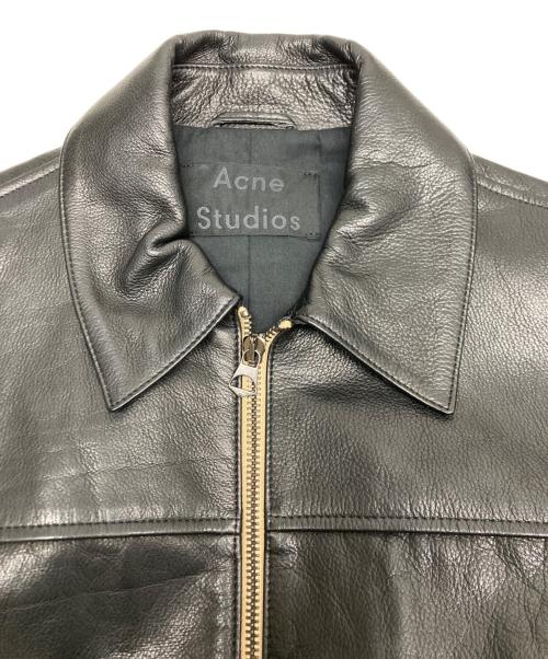 Acne studios（アクネ ストゥディオス）Acne studios (アクネ ストゥディオス) カーフレザージャケット ブラック サイズ:46の古着・服飾アイテム