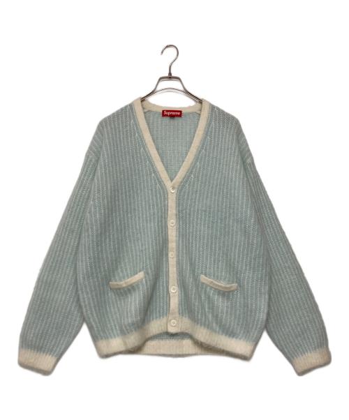 SUPREME（シュプリーム）SUPREME (シュプリーム) 2-Tone Mohair Cardigan スカイブルー サイズ:XLの古着・服飾アイテム