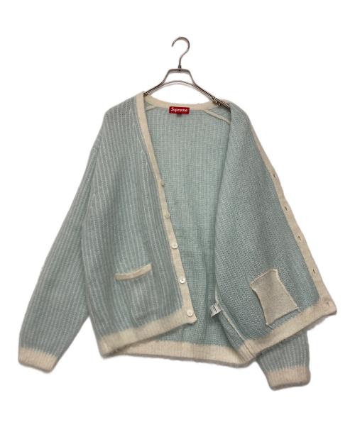SUPREME（シュプリーム）SUPREME (シュプリーム) 2-Tone Mohair Cardigan スカイブルー サイズ:XLの古着・服飾アイテム