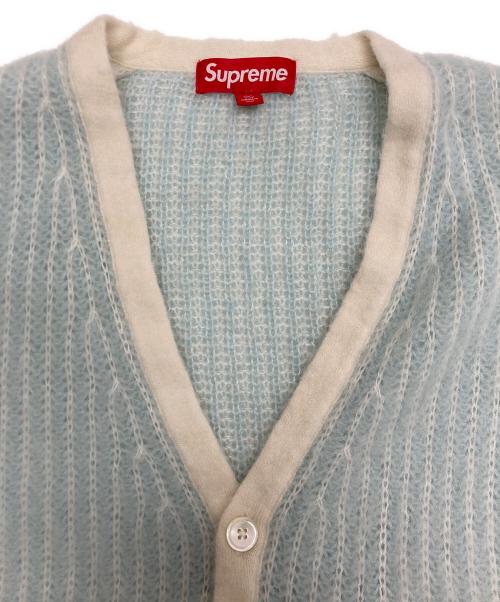 SUPREME（シュプリーム）SUPREME (シュプリーム) 2-Tone Mohair Cardigan スカイブルー サイズ:XLの古着・服飾アイテム
