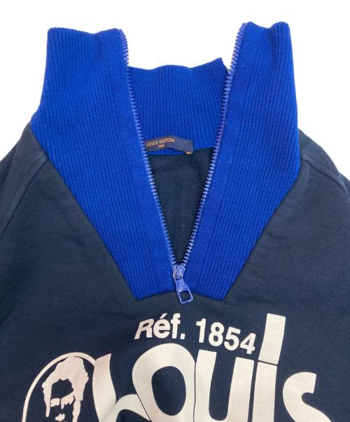 LOUIS VUITTON（ルイ ヴィトン）LOUIS VUITTON (ルイ ヴィトン) ハイネックジップデザインスウェット ネイビー サイズ:XLの古着・服飾アイテム