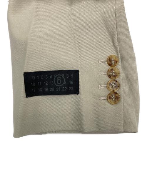 MM6 Maison Margiela（エムエムシックスメゾンマルジェラ）MM6 Maison Margiela (エムエムシックスメゾンマルジェラ) ロゴ コントラストスリーブ パーカー ブラウン サイズ:Mの古着・服飾アイテム