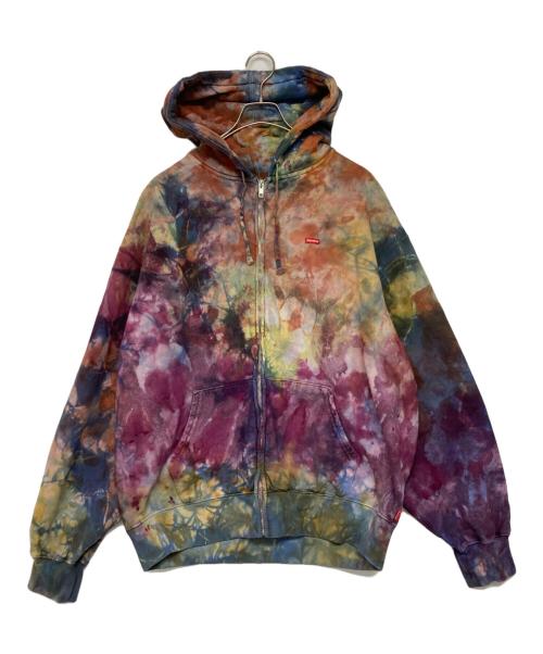 SUPREME（シュプリーム）Supreme (シュプリーム) Overdyed SmallBox Zipup Hoodie パープル×グリーン サイズ:XLの古着・服飾アイテム