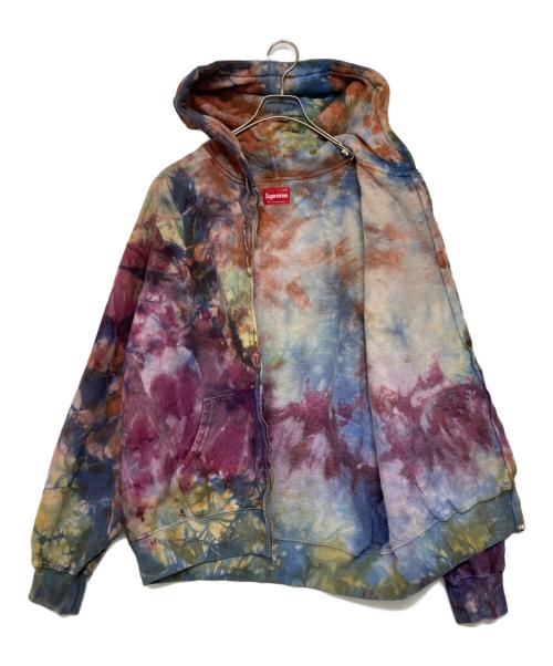 SUPREME（シュプリーム）Supreme (シュプリーム) Overdyed SmallBox Zipup Hoodie パープル×グリーン サイズ:XLの古着・服飾アイテム
