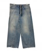 BALENCIAGAバレンシアガ）の古着「ツイストバギーデニムパンツ」｜インディゴ
