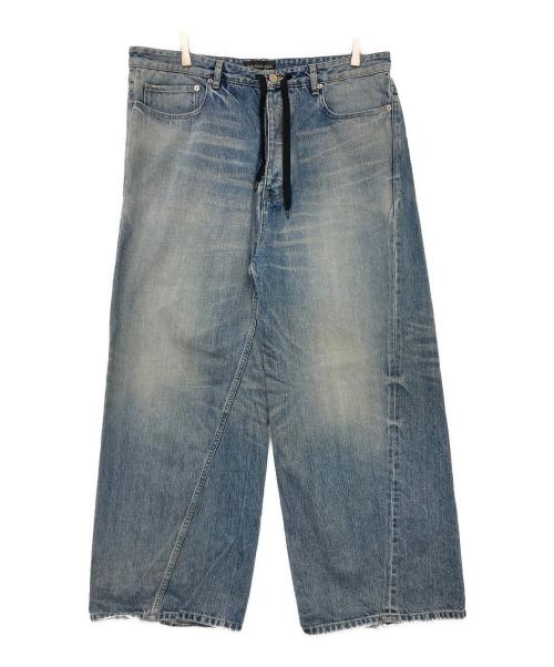 BALENCIAGA（バレンシアガ）BALENCIAGA (バレンシアガ) ツイストバギーデニムパンツ インディゴ サイズ:Mの古着・服飾アイテム