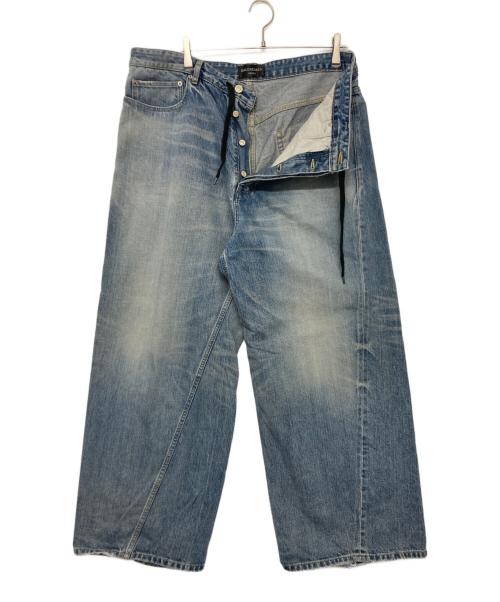 BALENCIAGA（バレンシアガ）BALENCIAGA (バレンシアガ) ツイストバギーデニムパンツ インディゴ サイズ:Mの古着・服飾アイテム