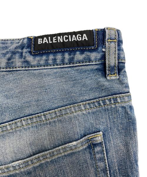 BALENCIAGA（バレンシアガ）BALENCIAGA (バレンシアガ) ツイストバギーデニムパンツ インディゴ サイズ:Mの古着・服飾アイテム
