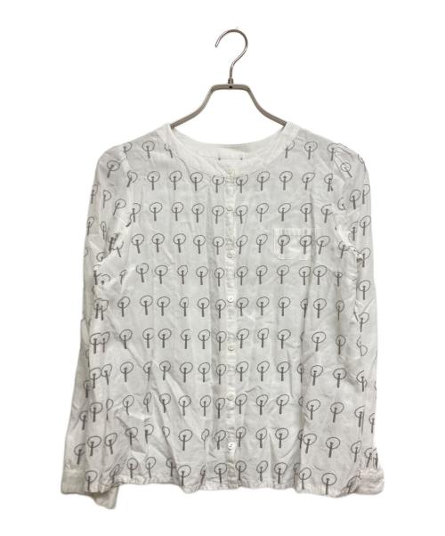 Sally Scott（サリースコット）Sally Scott (サリースコット) フォレスト柄 ブラウス ホワイト サイズ:SIZE 11Rの古着・服飾アイテム