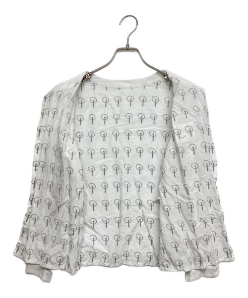 Sally Scott（サリースコット）Sally Scott (サリースコット) フォレスト柄 ブラウス ホワイト サイズ:SIZE 11Rの古着・服飾アイテム