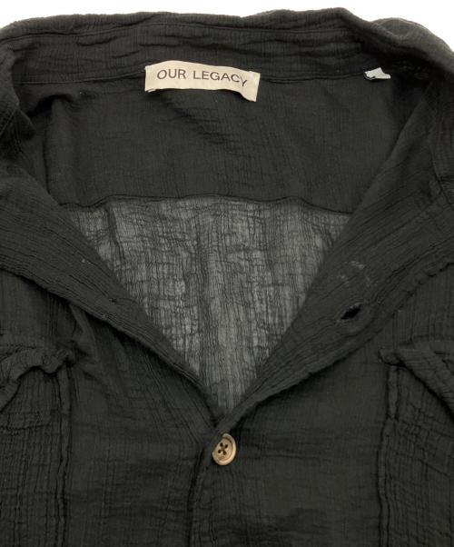 OUR LEGACY（アワーレガシー）OUR LEGACY (アワーレガシー) MILITARY BASE SHORTSLEEVE ブラック サイズ:SIZE48の古着・服飾アイテム
