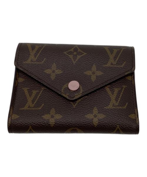 LOUIS VUITTON（ルイ ヴィトン）LOUIS VUITTON (ルイ ヴィトン) 3つ折り財布 ブラウン×ピンク サイズ:実寸サイズをご参照下さい。の古着・服飾アイテム