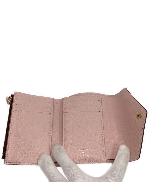 LOUIS VUITTON（ルイ ヴィトン）LOUIS VUITTON (ルイ ヴィトン) 3つ折り財布 ブラウン×ピンク サイズ:実寸サイズをご参照下さい。の古着・服飾アイテム