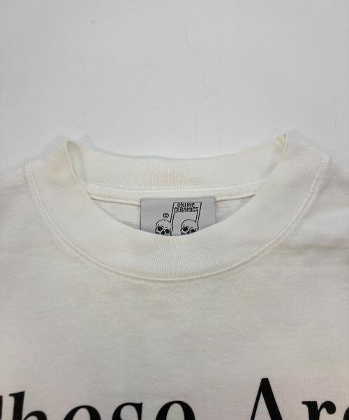 ONLINE CERAMICS（オンライン セラミックス）ONLINE CERAMICS (オンライン セラミックス) oneohtrix point never プリントTシャツ ホワイト サイズ:不明の古着・服飾アイテム