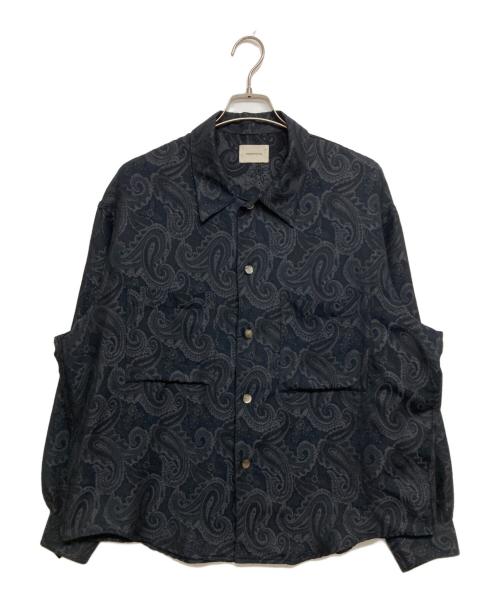 superNova（スーパーノヴァ）superNova (スーパーノヴァ) ジャガードペイズリー長袖シャツ ブラック サイズ:SIZE Sの古着・服飾アイテム