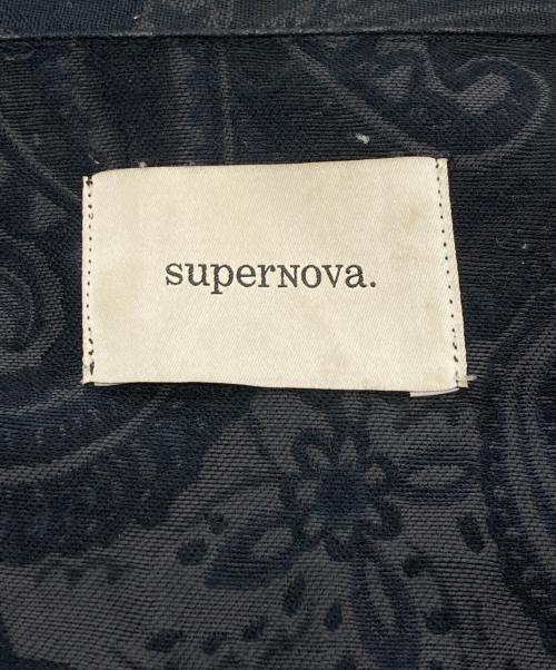 superNova（スーパーノヴァ）superNova (スーパーノヴァ) ジャガードペイズリー長袖シャツ ブラック サイズ:SIZE Sの古着・服飾アイテム