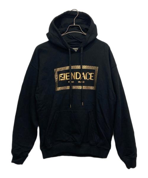 FENDI（フェンディ）FENDI (フェンディ) VERSACE (ヴェルサーチェ) FENDACEコラボパーカー ブラック サイズ:Lの古着・服飾アイテム