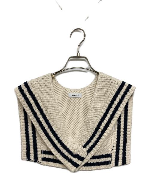 BASICKS（ベイシックス）BASICKS (ベイシックス) BS Detachble Knit Sailor Collar ベージュ サイズ:SIZE Freeの古着・服飾アイテム