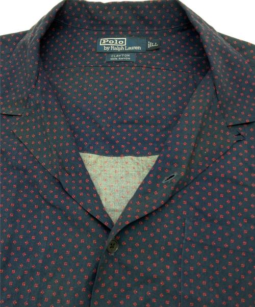 POLO RALPH LAUREN（ポロ・ラルフローレン）POLO RALPH LAUREN (ポロ・ラルフローレン) 開襟 半袖シャツ ネイビー サイズ:SIZE LLの古着・服飾アイテム