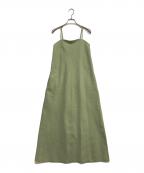 Adam et Ropeアダム エ ロペ）の古着「シャンブレーツイルベアワンピース」｜黄緑