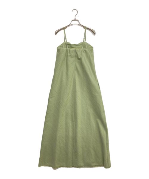 Adam et Rope（アダム エ ロペ）Adam et Rope (アダム エ ロペ) シャンブレーツイルベアワンピース 黄緑 サイズ:SIZE 36 未使用品の古着・服飾アイテム