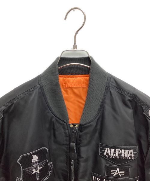 ALPHA（アルファ）ALPHA (アルファ) フルパッチMA-1ジャケット ブラック サイズ:XLの古着・服飾アイテム