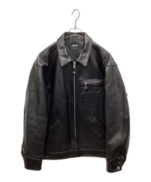 Schott（ショット）Schott (ショット) シープレザートラッカージャケット ブラック サイズ:XLの古着・服飾アイテム
