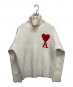 AMI Alexandre Mattiussiアミアレクサンドルマテュッシ）の古着「タートルネックニット」｜ホワイト