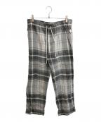 UNUSEDアンユーズド）の古着「CHECK PANTS」｜グレー