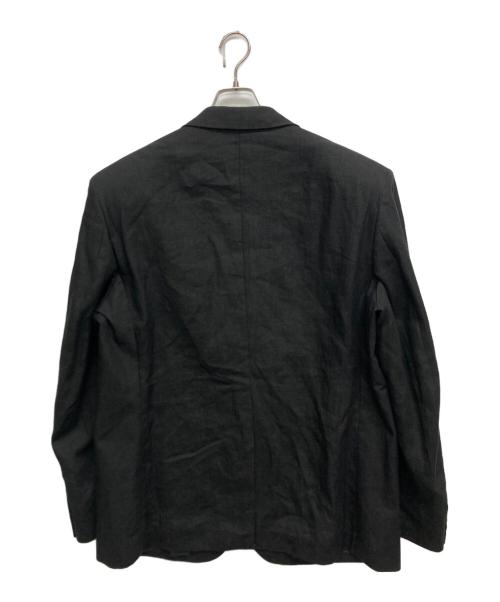 SOFTHYPHEN（ソフトハイフン）SOFTHYPHEN (ソフトハイフン) SQUARE SHOULDER LINEN JACKET ブラック サイズ:size 03 未使用品の古着・服飾アイテム