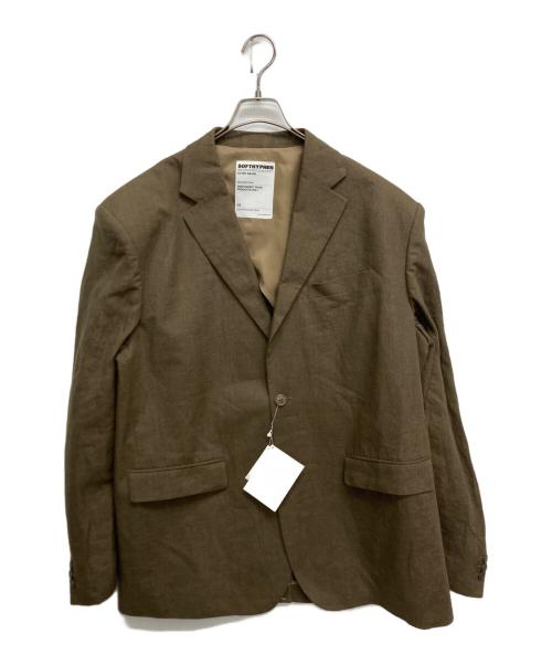 SOFTHYPHEN（ソフトハイフン）SOFTHYPHEN (ソフトハイフン) スクエアショルダーリネンジャケット ブラウン サイズ:size 03 未使用品の古着・服飾アイテム