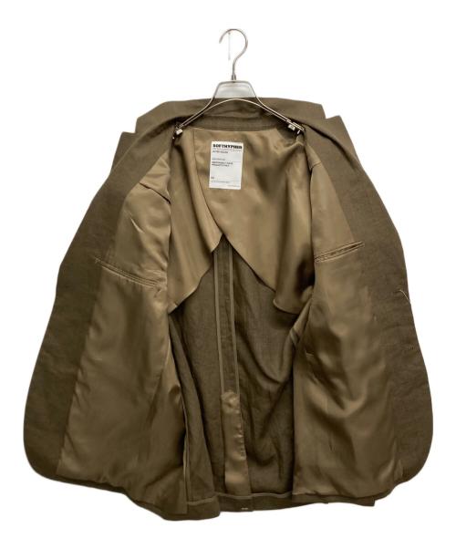 SOFTHYPHEN（ソフトハイフン）SOFTHYPHEN (ソフトハイフン) スクエアショルダーリネンジャケット ブラウン サイズ:size 03 未使用品の古着・服飾アイテム