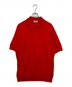 JOHN SMEDLEYジョンスメドレー）の古着「ニットポロシャツ」｜レッド