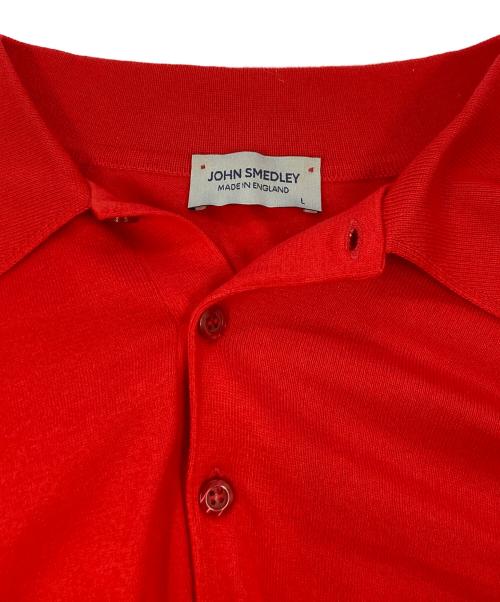 JOHN SMEDLEY（ジョンスメドレー）JOHN SMEDLEY (ジョンスメドレー) ニットポロシャツ レッド サイズ:SIZE Lの古着・服飾アイテム